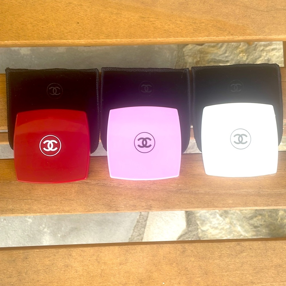 CHANEL cosmetics Limited Edition Mirrors, set of 3 .New in box with pouches